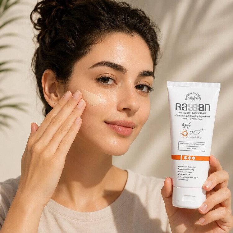 راسن کرم ضد آفتاب رنگی SPF50+ بژ روشن